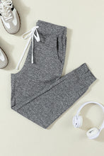 Load image into Gallery viewer, LILLY- Gray Drawstring Waist Pocketed Joggers