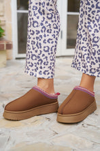Load image into Gallery viewer, Chestnut Suede Contrast Print Plush Lined Snow Boots