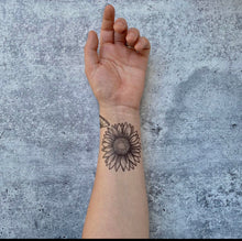 Load image into Gallery viewer, Nature Tats Temp Tattoo- SUNFLOWER