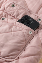 Load image into Gallery viewer, Pink Fleece Lined Quilted Vest Coats
