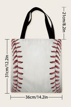 Load image into Gallery viewer, White Baseball Print Canvas Tote Bag