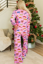 Load image into Gallery viewer, DEAR LOVER- Pink Cheetah Print Shirt and Pants Pajama Set