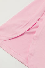 Load image into Gallery viewer, Pink V Neck Hidden Pocket Splits Maxi T-shirt Dress