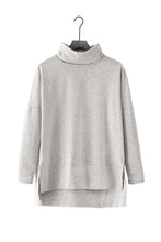 Load image into Gallery viewer, LILLY- Gray Cowl Neck Shift Tunic Top