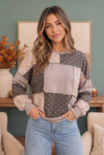 Load image into Gallery viewer, Thankful for Mixed Print Sweatshirt