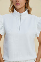 Load image into Gallery viewer, Full Size Texture Flounce Sleeve Top and Shorts Set- Double Take