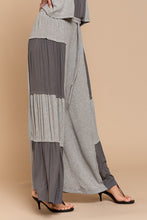Load image into Gallery viewer, Ribbed Contrast Wide Leg Pants- POL