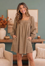 Load image into Gallery viewer, Just Darling Striped Square Neck Mini Dress