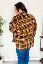 Load image into Gallery viewer, Put Together Rust Plaid & Animal Print Button Down Jacket