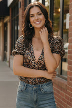 Load image into Gallery viewer, Midnight Leopard Shimmer Bodysuit
