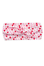 Load image into Gallery viewer, Red & Pink Heart Print Stretchy Twist Headband