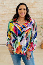 Load image into Gallery viewer, WHITE BIRCH- All Over the World Scoop Neck Blouse