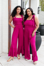 Load image into Gallery viewer, WHITE BIRCH- Almost Available Flared Jumpsuit