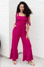 Load image into Gallery viewer, WHITE BIRCH- Almost Available Flared Jumpsuit