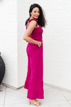 Load image into Gallery viewer, WHITE BIRCH- Almost Available Flared Jumpsuit
