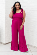 Load image into Gallery viewer, WHITE BIRCH- Almost Available Flared Jumpsuit