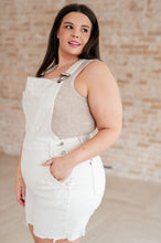 Load image into Gallery viewer, JUDY BLUE- Anna High Rise Garment Dyed Cutoff Shortalls in Ecru