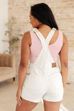 Load image into Gallery viewer, JUDY BLUE- Anna High Rise Garment Dyed Cutoff Shortalls in Ecru