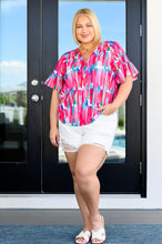 Load image into Gallery viewer, Art Exhibit V-Neck Blouse- 111 NORTH