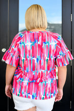 Load image into Gallery viewer, Art Exhibit V-Neck Blouse- 111 NORTH