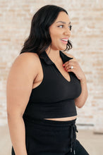 Load image into Gallery viewer, RAE MODE- Backcourt Collared V-Neck Tank in Black