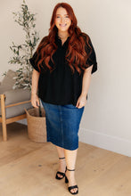 Load image into Gallery viewer, WHITE BIRCH- Because I Said So Dolman Sleeve Top in Black