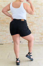 Load image into Gallery viewer, Bentli High Rise Side Tie Denim Skort in Black- JUDY BLUE