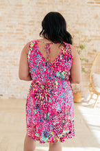 Load image into Gallery viewer, WHITE BIRCH- Bless Your Heart V-Neck Dress in Neon Fuchsia