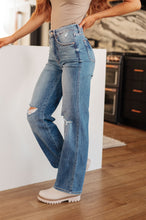 Load image into Gallery viewer, JUDY BLUE- Bree High Rise Control Top Distressed Straight Jeans