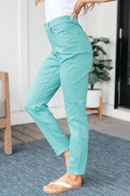 Load image into Gallery viewer, Bridgette High Rise Garment Dyed Slim Jeans in Aquamarine- JUDY BLUE