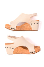 Load image into Gallery viewer, Carley Wedge Sandals in Cream- CORKY'S