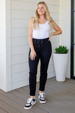 Load image into Gallery viewer, Carmen Double Cuff Joggers in Black- JUDY BLUE