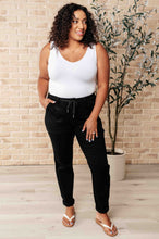 Load image into Gallery viewer, Carmen Double Cuff Joggers in Black- JUDY BLUE