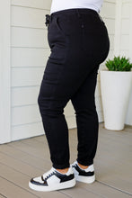Load image into Gallery viewer, Carmen Double Cuff Joggers in Black- JUDY BLUE