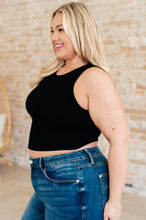 Load image into Gallery viewer, Cream of the Crop Rib Knit Tank Top in Black- 111 NORTH