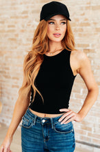 Load image into Gallery viewer, Cream of the Crop Rib Knit Tank Top in Black- 111 NORTH