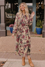 Load image into Gallery viewer, Vintage Rose Garden Floral Midi Dress