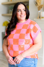 Load image into Gallery viewer, BIBI- Dazzle Me Checkered Sequin Top
