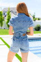 Load image into Gallery viewer, Delia High Rise Short Sleeve Romper- JUDY BLUE