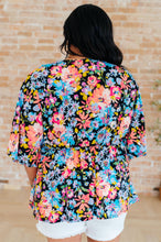 Load image into Gallery viewer, DEAR SCARLETT- Dreamer Peplum Top in Black Multi Floral
