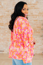 Load image into Gallery viewer, DEAR SCARLETT- Dreamer Peplum Top in Pink Filigree