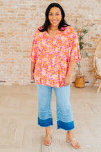 Load image into Gallery viewer, DEAR SCARLETT- Dreamer Peplum Top in Pink Filigree