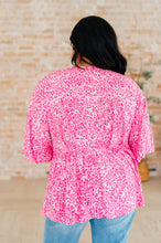 Load image into Gallery viewer, DEAR SCARLETT- Dreamer Peplum Top in Pink Leopard