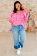 Load image into Gallery viewer, DEAR SCARLETT- Dreamer Peplum Top in Pink Leopard