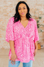 Load image into Gallery viewer, DEAR SCARLETT- Dreamer Peplum Top in Pink Leopard