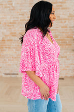 Load image into Gallery viewer, DEAR SCARLETT- Dreamer Peplum Top in Pink Leopard