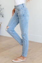 Load image into Gallery viewer, JUDY BLUE- Eloise Mid Rise Control Top Distressed Skinny Jeans