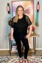 Load image into Gallery viewer, Coastal Dreams Fishnet Top in Black (Reg & Curvy)