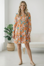 Load image into Gallery viewer, Tangerine Dreaming Floral Dress