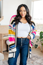 Load image into Gallery viewer, SP24- BIBI-Felt Cute Striped Cardigan (Reg & Curvy)